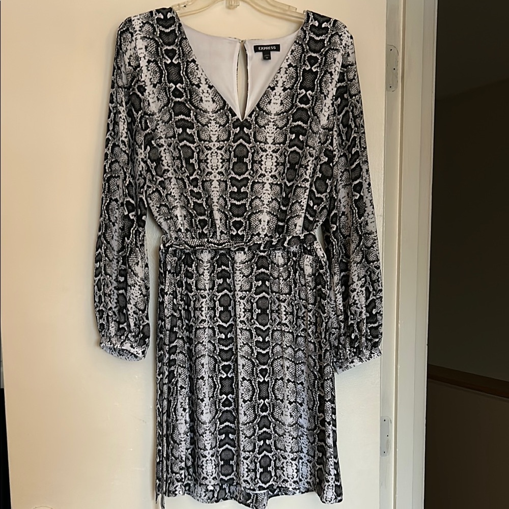NWOT Express Snake Print Mini Dress